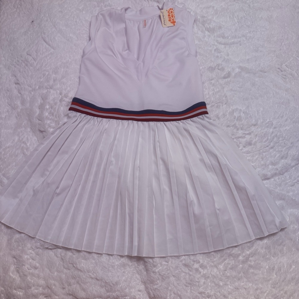 FP Movement You Got Served Tennis Dress Sz M White NWT Only Dres Athletic Preppy - Picture 3 of 7